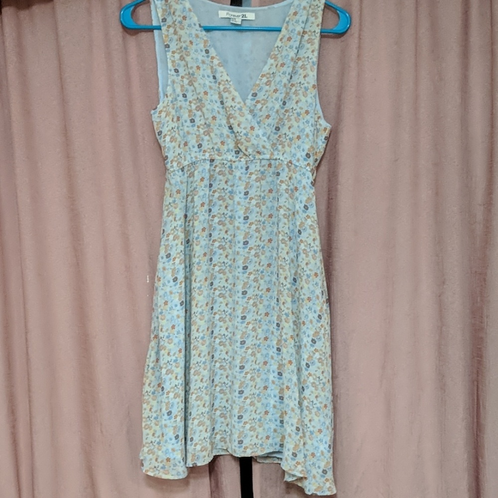 Light blue floral dress